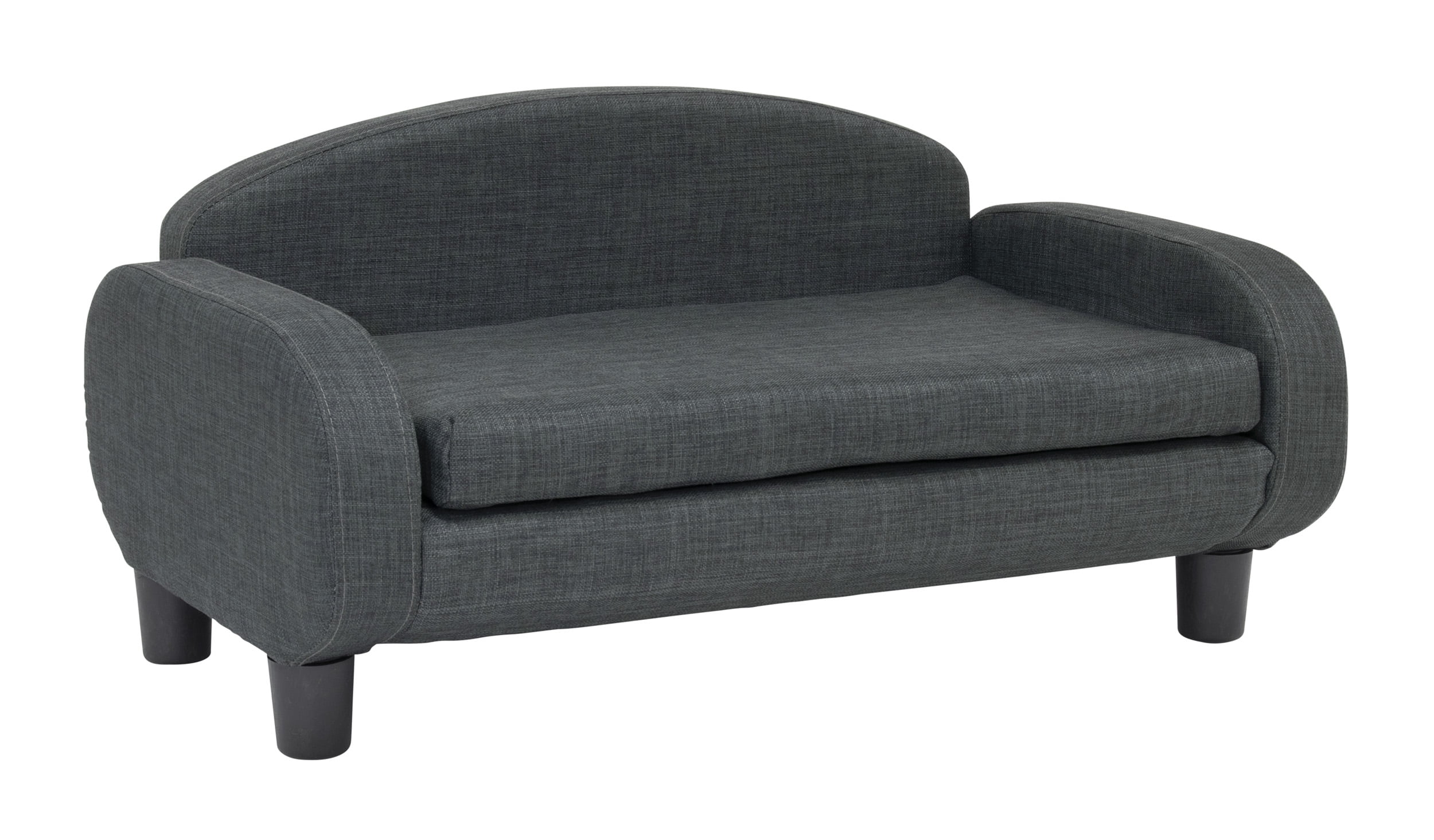 Gray Elevated Pet Sofa with Removable Mattress Cover