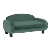 Paws & Purrs Cat Sofa Bed, Pet Couch for Indoor Cats Elevated Cat Beds with Removable Washable Mattress Cover for Kitten, Puppy or Small Animal- 31.5" Wide, Teal