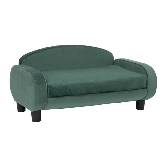 Paws & Purrs Cat Sofa Bed, Pet Couch for Indoor Cats Elevated Cat Beds with Removable Washable Mattress Cover for Kitten, Puppy or Small Animal- 31.5" Wide, Teal