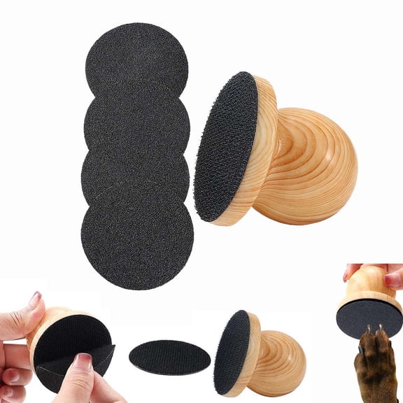 Paws Scratch Board, Dog Nail Grinder Portable Scratch Pad with 4 Replaceable Filing Discs for All Dogs and Cats
