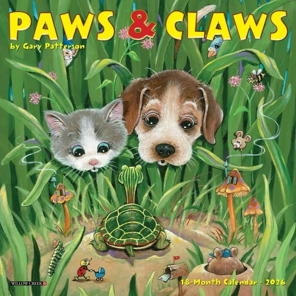 Paws & Claws by Gary Patterson 2026 Mini Wall Calendar, (Paperback)
