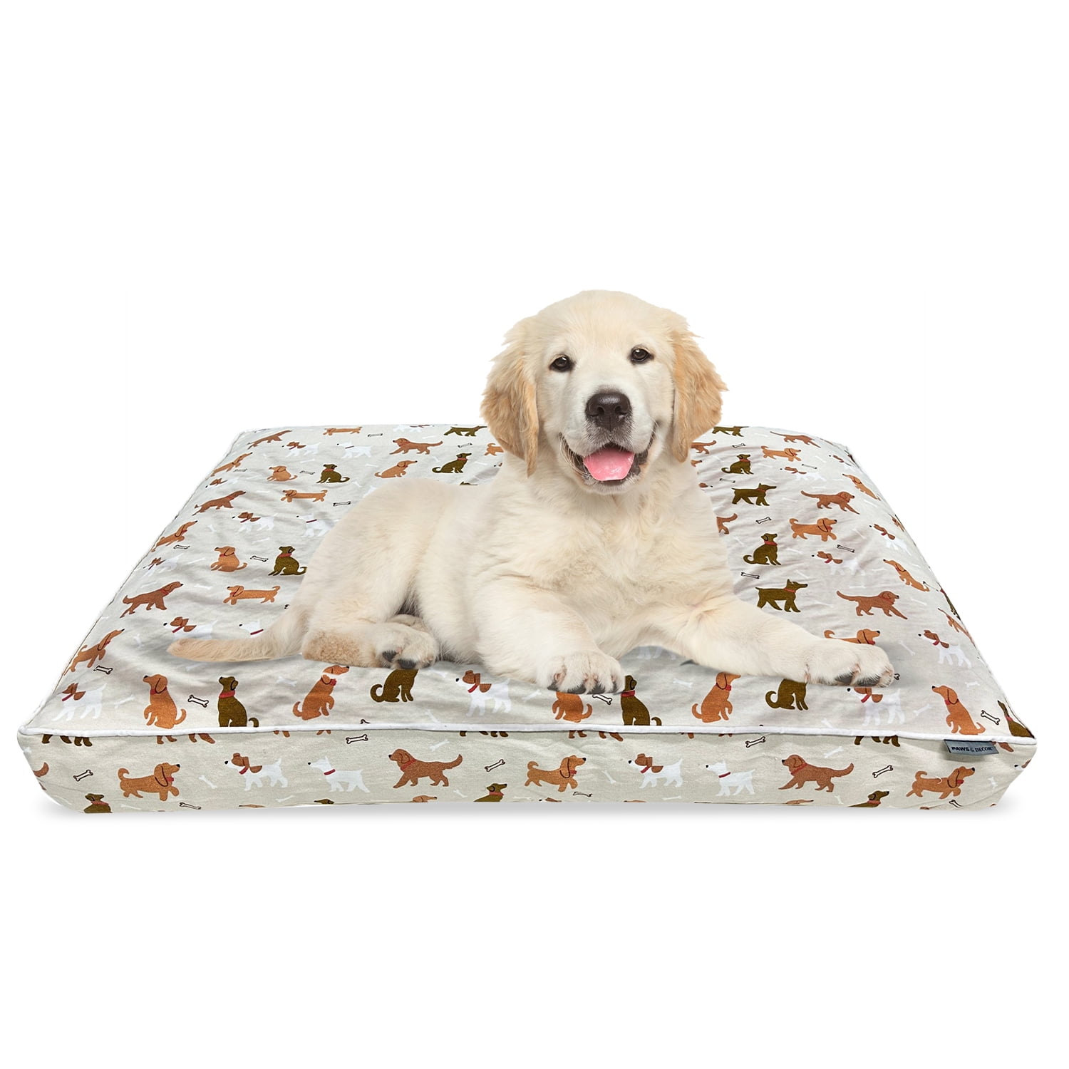 Paws and Décor Orthopedic Dog Bed, Enhanced Joint Support with Outlined Dog Design, Durable High-Density Foam Mattress for Comfort For Dogs.