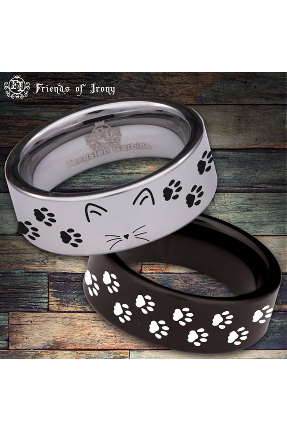 Paws and Ears Tungsten Carbide Ring