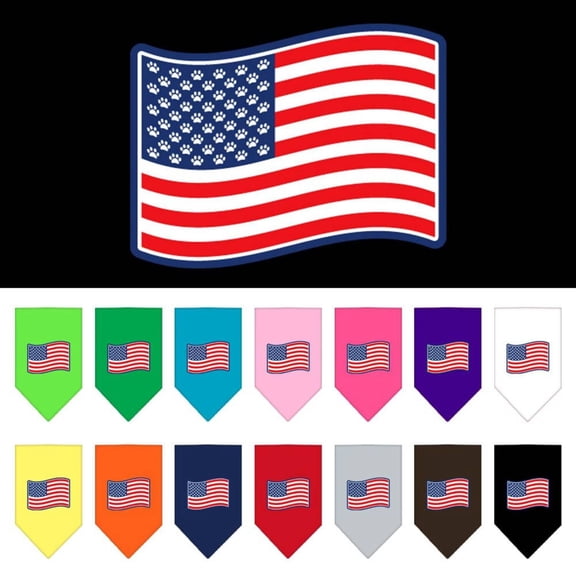 Mirage Pet Paws and Stripes Screen Print Bandana Black Small