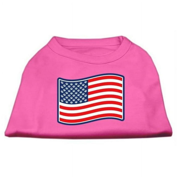 Paws and Stripes Screen Print Shirts Bright Pink M - 12