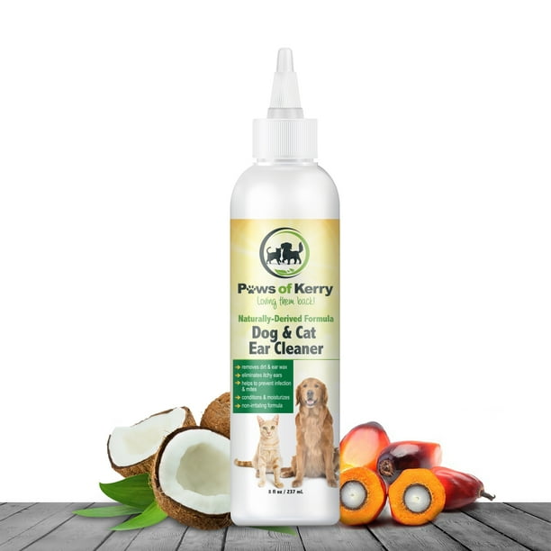 Paws of Kerry Dog Ear Cleaner for Itching, Head Shaking & Cat Ear Mite