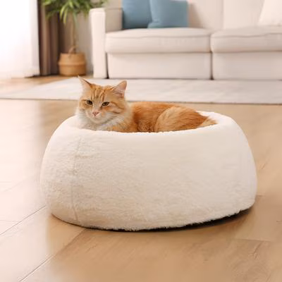 PawsPik Perfect Comfort Orthopedic Faux Rabbit Fur Memory Foam Cat & Small Dog Bed