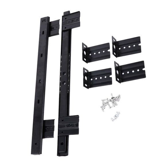 Pawsdot 1Pair Black Steel Keyboard Slide with Silent Ball Bearings for Smooth Drawer