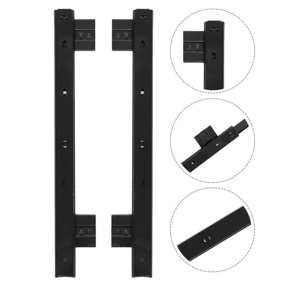 Pawsdot 1Pair Black Keyboard Rail Rack Easy Install Keyboard Slide for Office Desk