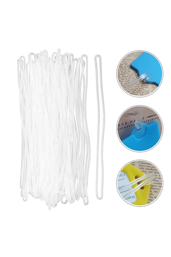 1Set Transparent PVC Luggage Loops Luggage Tag Strap Soft Elastic Durable for Travel Bag Tags