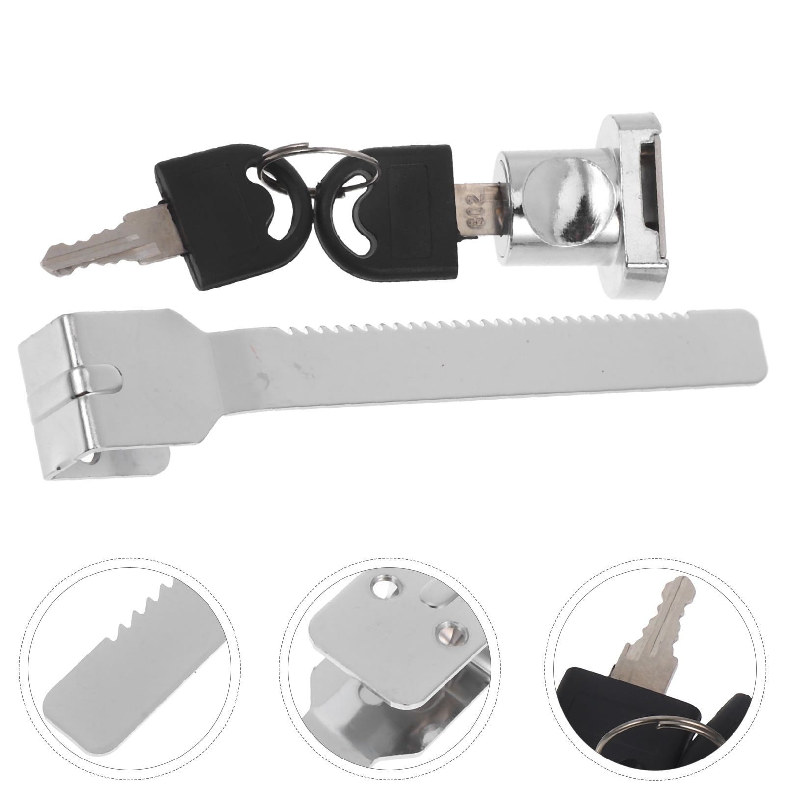 Pawsdot 1 Set Chest Freezer Lock Stainless Steel Anti-theft for Stores ...