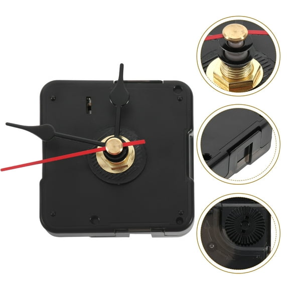 Pawsdot Clock Movement Kit Silent Design Black Plastic Metal for 10-12Cm Clock Face DIY Projects 1Set