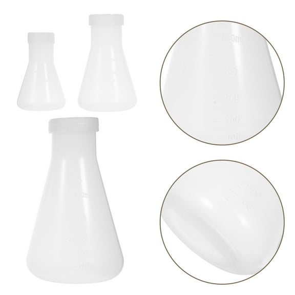 Pawsdot 1 Set Plastic Science Flask for Kids White in Chemistry Experiment Lab Equipment