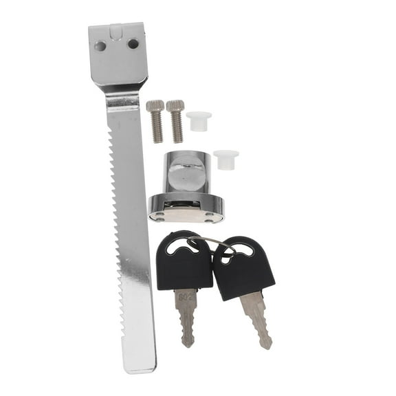Pawsdot Stainless Steel Glass Door Lock, Silver, Easy Install, Enhanced Security