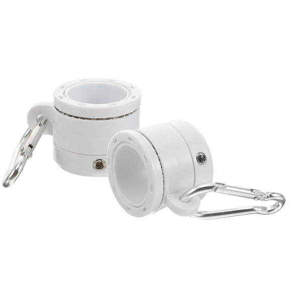 Pawsdot 1 Set Flag Rings for Flagpole Round Rotating Anti Wrap in White Plastic for General Users