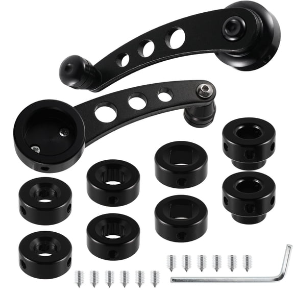 Pawsdot 1Set Car Winder Crank Rocker Upgrade for Manual Window Crank Handles Black