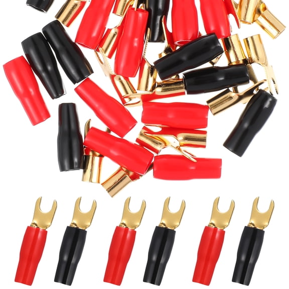 Pawsdot Crimp Barrier Connectors 8Ga Spade Terminals Assorted Color for Connecting 10Pairs