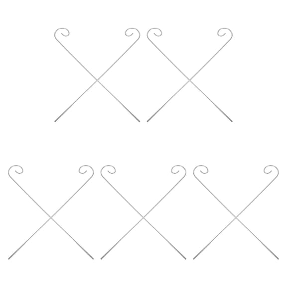 Pawsdot Garden Shepherds Hooks Plated Silver Iron for Lanterns and Plant Hanging 10Pcs