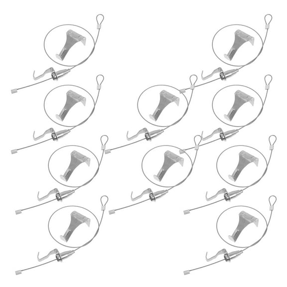 Pawsdot 10 Sets Hanging Picture System Silver Wire Hooks for Office Decorations