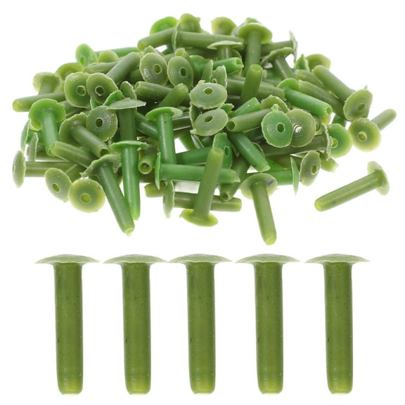 Pawsdot 100 Pcs Floral Stem Nails Floral Arrangement Tools Green Plastic Use