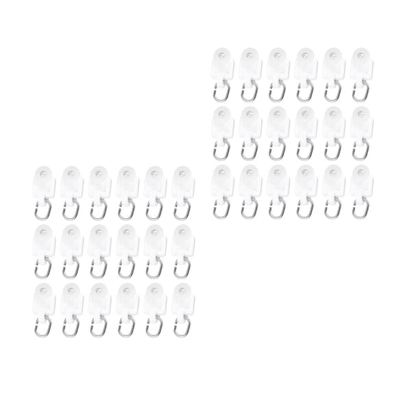 Pawsdot 100Pcs White Curtain Track Rollers Free Rolling Curtain Glider for Home