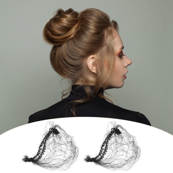 Pawsdot Black Nylon Hairnets Invisible Elastic Mesh for Wig Use 100Pcs