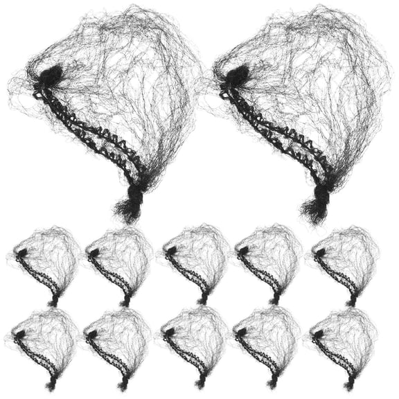 Pawsdot Nylon Elastic Hair Bun Nets Black for Professional Use 100Pcs