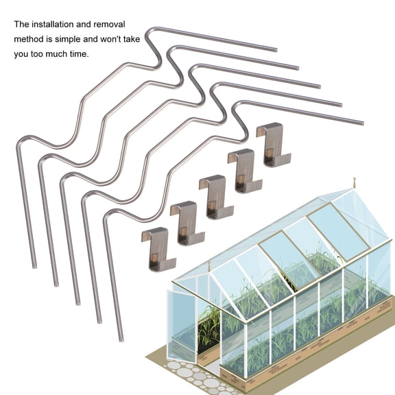 Pawsdot W Type Clips Plated Silver Stainless Steel for Greenhouse Glass Maintenance 100Pcs