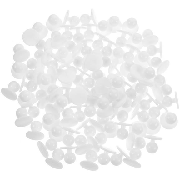 Pawsdot Practical Chef Buttons White Plastic Sewing Fasteners 100Pcs