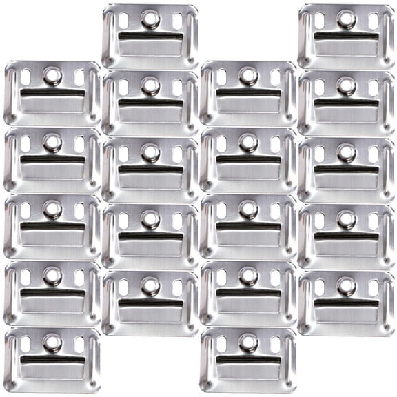 Pawsdot Stainless Steel Wall Panel Clamp Plated Silver Durable Easy Installation Furniture Hardware 100Pcs