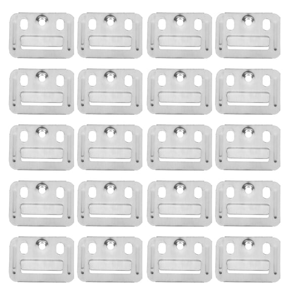 Pawsdot Stainless Steel Furniture Hardware Clamp Plated Silver for Daily Use 100Pcs