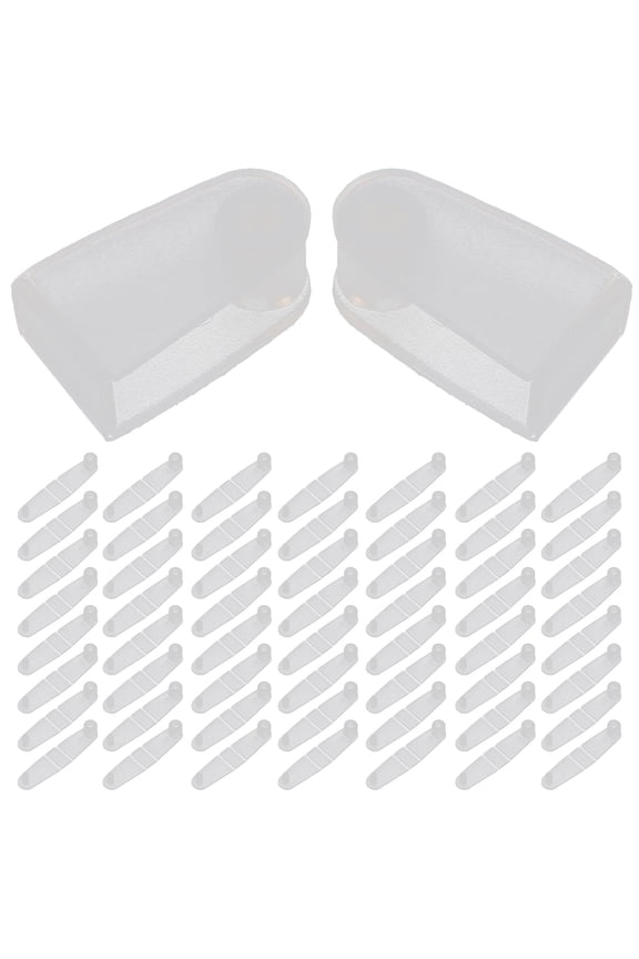 100Pcs White Plastic Keychain Clips Foldable Snap Clips for Office Cards and Accessories
