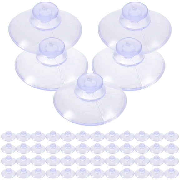 Pawsdot 100Pcs Transparent Suction Cup Hooks with Strong Grip for Glass Window and Bathroom