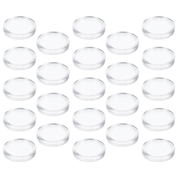 Pawsdot 100pcs Transparent Coin Holder Clear Storage Box for Coin Collectors