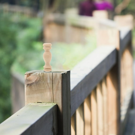 Pawsdot 10Pcs Solid Wood Khaki Roman Pillars Small Baluster Posts for Home Decorative Use