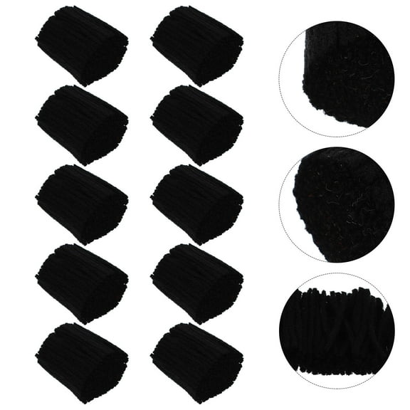 Pawsdot 10Set Hook Rug Yarn Black Acrylic Fiber for Carpet Making Craft Enthusiasts