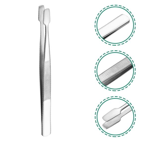 Pawsdot 10Pcs Durable Stainless Steel Tweezers for Stamp Collecting Crafting and Eyelash Application