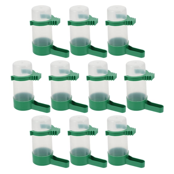 Pawsdot 10Pcs Pet Water Kettles Green Automatic Bird Water Dispensers