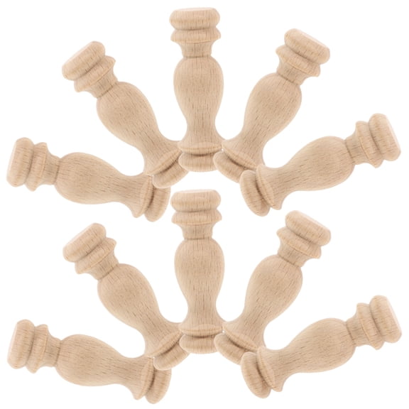 Pawsdot 10Pcs Decorative Khaki Solid Wood Roman Pillars for Home and Garden