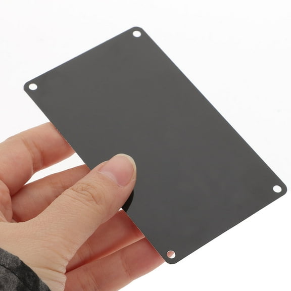 Pawsdot 10Pcs DIY Metal Name Plate Black Aluminum Blank Sign for Printing and Engraving