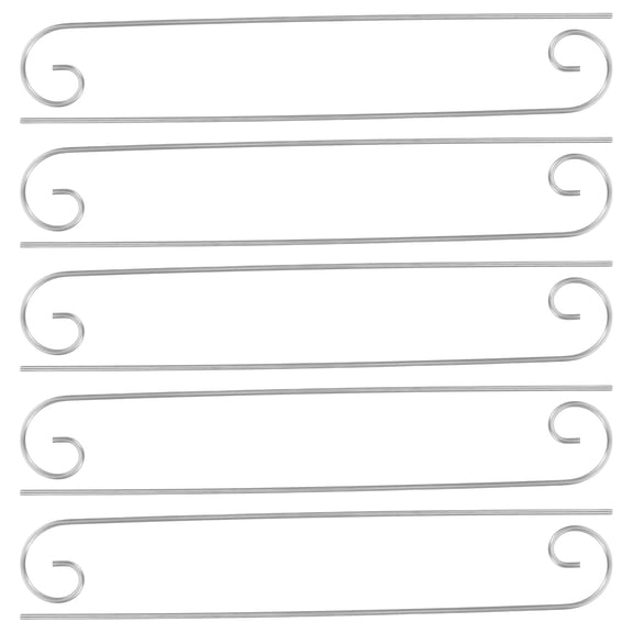 Pawsdot 10Pcs Garden Shepherd Hooks Plated Silver Metal Rods for Hanging Plants Bird Feeders Outdoor