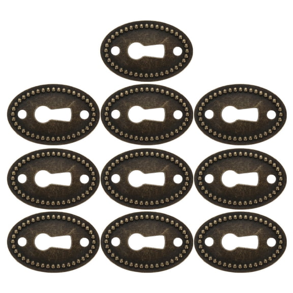 Pawsdot Zinc Alloy Oval Keyhole Cover Plate Assorted Color for Dresser Decor