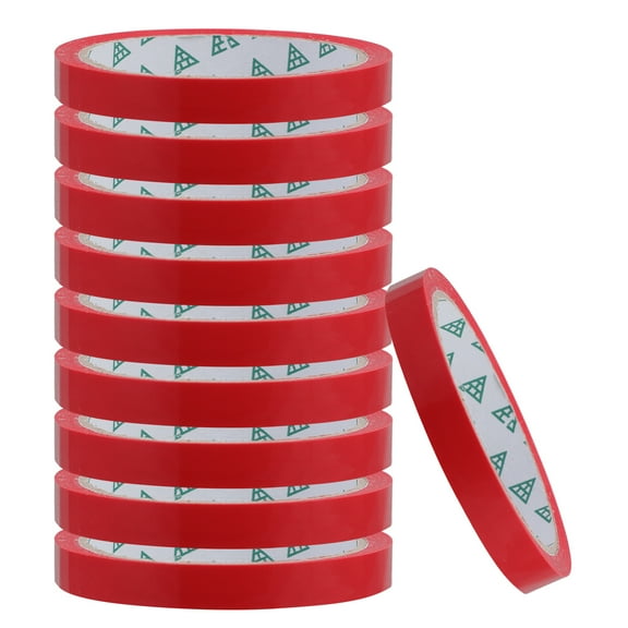 Pawsdot 10Pcs Red Produce Bag Adhesive Tape Durable Plastic Bundling Tape