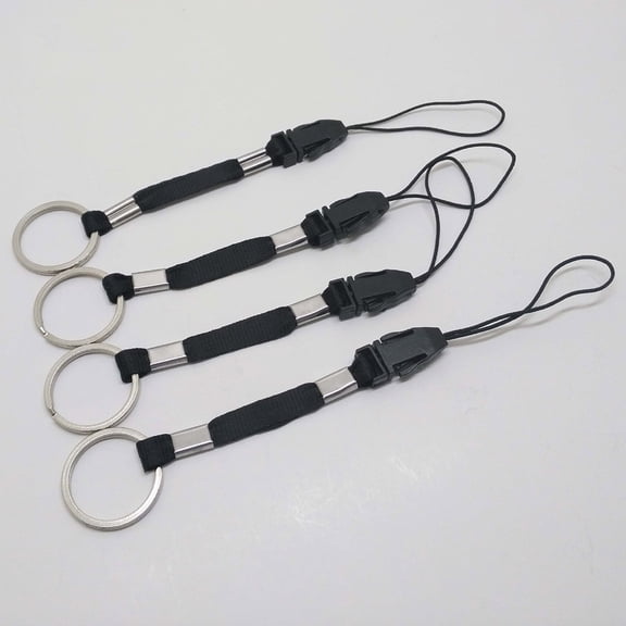 Pawsdot 10Pcs Black Nylon Lanyards Detachable for Card Camera and Light Electronics
