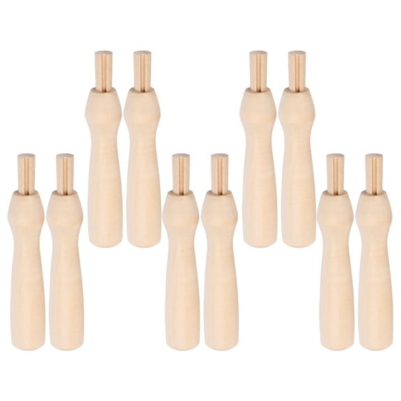 Pawsdot Wooden Felting Needle Handles Smooth Polished Easy to Use 10Pcs