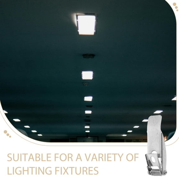 Pawsdot 10Pcs Silver Spring Latch Clips for Downlight Ceiling Lights Secure Fast Installation