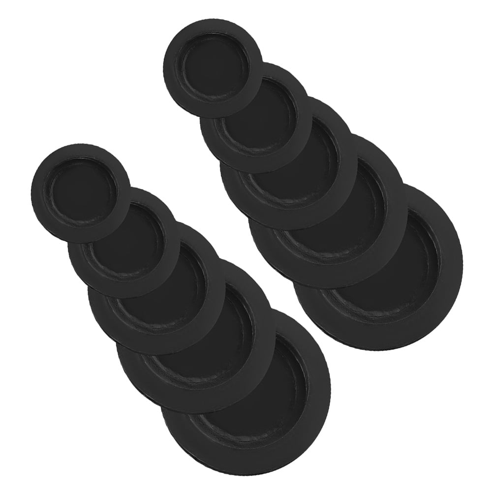 Pawsdot 10Pcs Rubber Bank Stoppers Replacement Safe Round Black Plugs ...