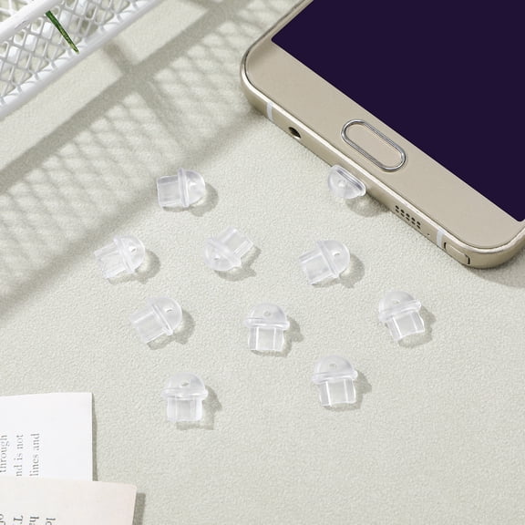 Pawsdot Phone Accessories Durable PVC Charging Port Plugs Transparent 10Pcs