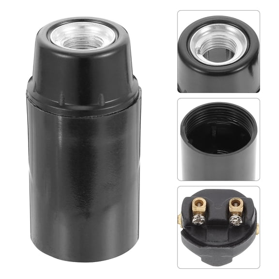 Pawsdot 10Pcs E14 Light Bulb Socket Bakelite Lamp Holder Replacement Light Base for Fixtures