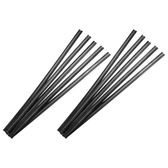 Pawsdot 10pcs Window Wiper Refill Car Wiper Blade Refills Black Rubber Durable Replacement